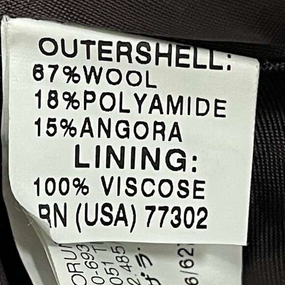 Zara Grey Purple Wool Angora Blend Zipped Snap Lined Long Coat Size Medium M - Picture 4 of 12